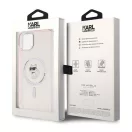 Karl Lagerfeld IML Choupette MagSafe Apple iPhone 15 Plus hátlap tok, rózsaszín