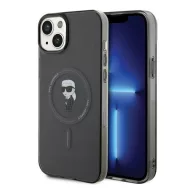   Karl Lagerfeld IML Ikonik MagSafe Apple iPhone 15 Plus hátlap tok, fekete