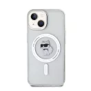 Karl Lagerfeld IML Choupette MagSafe Apple iPhone 15 hátlap tok, átlátszó