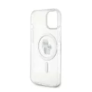 Karl Lagerfeld Karl&Choupette Glitter MagSafe Apple iPhone 15 hátlap tok, átlátszó