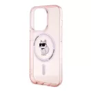 Karl Lagerfeld IML Choupette MagSafe Apple iPhone 15 Pro Max hátlap tok, rózsaszín