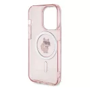 Karl Lagerfeld IML Choupette MagSafe Apple iPhone 15 Pro Max hátlap tok, rózsaszín