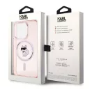 Karl Lagerfeld IML Choupette MagSafe Apple iPhone 15 Pro Max hátlap tok, rózsaszín