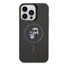Karl Lagerfeld Karl&Choupette Glitter MagSafe Apple iPhone 15 Pro Max hátlap tok, fekete
