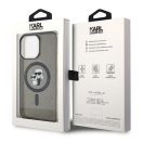 Karl Lagerfeld Karl&Choupette Glitter MagSafe Apple iPhone 15 Pro Max hátlap tok, fekete