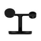 Baseus Swan 3in1 MagSafe vezeték nélküli töltő, 15W, fekete