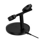 Baseus Swan 3in1 MagSafe vezeték nélküli töltő, 15W, fekete