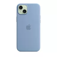 Apple iPhone 15 Plus MagSafe szilikon tok, télkék