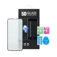   Apple iPhone 15 Pro Max, 5D Full Glue hajlított tempered glass kijelzővédő üvegfólia, fekete