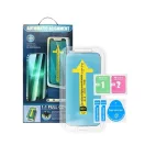 Apple iPhone 15/ iPhone 16 5D Full Glue hajlított tempered glass kijelzővédő üvegfólia felhelyezőkerettel, fekete