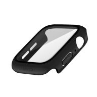   Uniq Nautic Apple Watch 45mm műanyag tok üvegfóliával, fekete