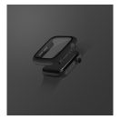 Uniq Nautic Apple Watch 45mm műanyag tok üvegfóliával, fekete