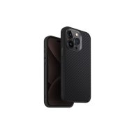  Uniq Keva Apple iPhone 15 Pro Max Magsafe hátlap tok kameravédő peremmel, karbon fekete