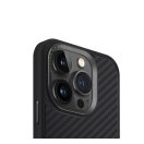 Uniq Keva Apple iPhone 15 Pro Max Magsafe hátlap tok kameravédő peremmel, karbon fekete