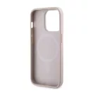 Guess 4G Stripe Apple iPhone 14 Pro szilikon Magsafe hátlap tok, rózsaszín