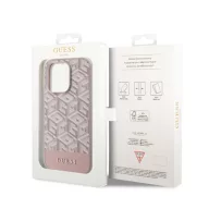   Guess 4G Stripe Apple iPhone 14 Pro szilikon Magsafe hátlap tok, rózsaszín