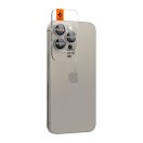 Spigen Glas.tR EZ Fit Optik Pro Apple iPhone 14 Pro / 14 Pro Max / 15 Pro / 15 Pro Max / 16 Pro / 16 Pro Max / 17 Pro / 17 Pro Max, Tempered kameralencse-védő fólia, natúr titánium (2db)