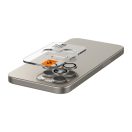 Spigen Glas.tR EZ Fit Optik Pro Apple iPhone 14 Pro / 14 Pro Max / 15 Pro / 15 Pro Max / 16 Pro / 16 Pro Max / 17 Pro / 17 Pro Max, Tempered kameralencse-védő fólia, natúr titánium (2db)