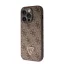 Guess 4G Strass Triangle Metal Logo tok, iPhone 15 Pro, barna