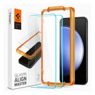   Spigen AlignMaster Glas.tR Samsung Galaxy S23 FE Tempered kijelzővédő fólia (2db)