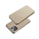 Forcell Elegance oldalra nyíló hátlap tok Samsung S24 ULTRA arany