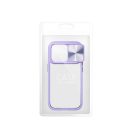 Slider Samsung S23 FE, kameravédős szilikon tok, lila