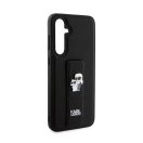 Karl Lagerfeld Saffiano Grip Stand Metal Logo Samsung Galaxy S23 FE hátlap tok, fekete