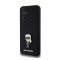 Karl Lagerfeld Liquid Silicone Metal Ikonik Samsung Galaxy S23 FE hátlap tok, fekete