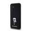 Karl Lagerfeld Liquid Silicone Metal Ikonik Samsung Galaxy S23 FE hátlap tok, fekete
