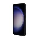 Karl Lagerfeld Liquid Silicone Metal Ikonik Samsung Galaxy S23 FE hátlap tok, fekete