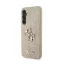 Guess PU Fixed Glitter 4G Metal Logo Samsung Galaxy S23 FE hátlap tok, arany