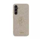 Guess PU Fixed Glitter 4G Metal Logo Samsung Galaxy S23 FE hátlap tok, arany
