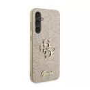 Guess PU Fixed Glitter 4G Metal Logo Samsung Galaxy S23 FE hátlap tok, arany