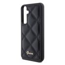 Guess Quilted Metal Logo Samsung GalaxyS23 FE tok, fekete