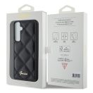 Guess Quilted Metal Logo Samsung GalaxyS23 FE tok, fekete