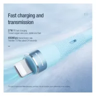   Nillkin Flowspeed USB-C / Lightning  szilikon kábel, 27W, 1,2m, kék