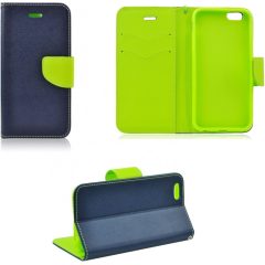   Huawei Mate 30 Lite, Oldalra nyíló tok, stand, Fancy Book, sötétkék