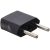 Adapter, hálózati töltő átalakító, US - EU, fekete