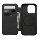 Nomad Modern Leather Folio iPhone 15 Pro flip tok, barna