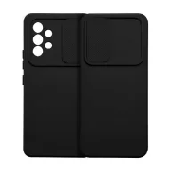   Slide Samsung Galaxy A15 5G, kameravédős szilikon tok, fekete