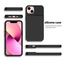 Slide Samsung Galaxy A15 5G, kameravédős szilikon tok, fekete