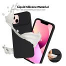 Slide Samsung Galaxy A15 5G, kameravédős szilikon tok, fekete