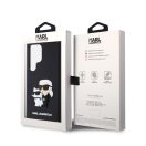 Karl Lagerfeld 3D Rubber Karl&Choupette Samsung Galaxy S24 Ultra tok, fekete