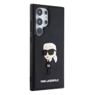   Karl Lagerfeld 3D Rubber Ikonik Samsung Galaxy S24 Ultra tok, fekete
