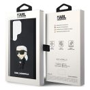 Karl Lagerfeld 3D Rubber Ikonik Samsung Galaxy S24 Ultra tok, fekete