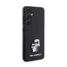 Karl Lagerfeld Saffiano Karl & Choupette Metal Pin Samsung Galaxy S24 tok, fekete