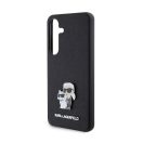 Karl Lagerfeld Saffiano Karl & Choupette Metal Pin Samsung Galaxy S24 tok, fekete