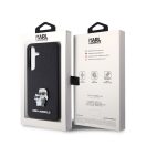 Karl Lagerfeld Saffiano Karl & Choupette Metal Pin Samsung Galaxy S24 tok, fekete