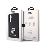   Karl Lagerfeld Saffiano Karl & Choupette Metal Pin Samsung Galaxy S24 tok, fekete