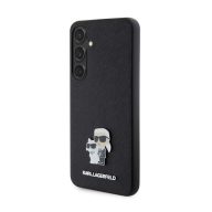   Karl Lagerfeld Saffiano Karl & Choupette Metal Pin Samsung Galaxy S24+ tok, fekete